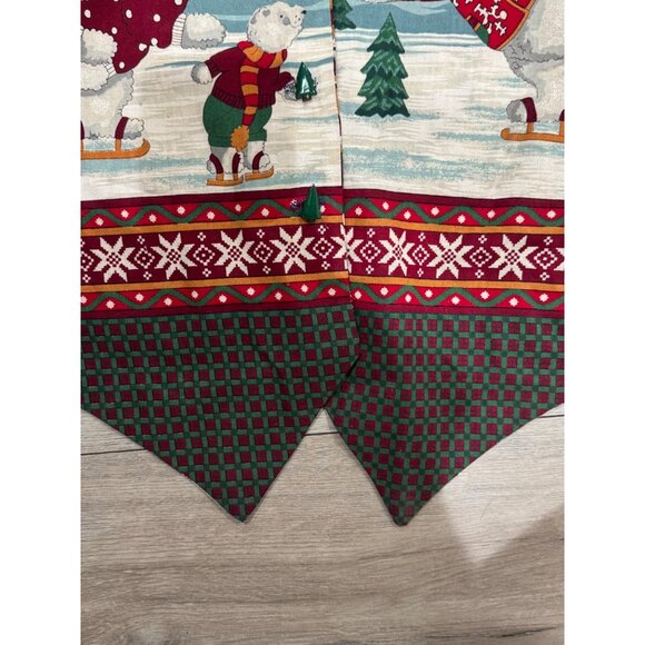 Vintage Christmas Double Face Vest 90's OS Polar With Festive Design & Holiday C - Picture 8 of 10